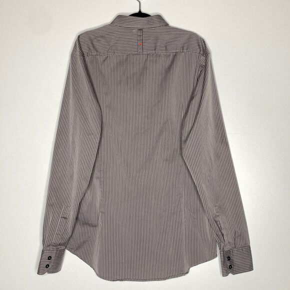 Hugo Boss Striped Cassette 2 Button Down Long Sleeve Shirt Men's Size XL - Picture 8 of 9